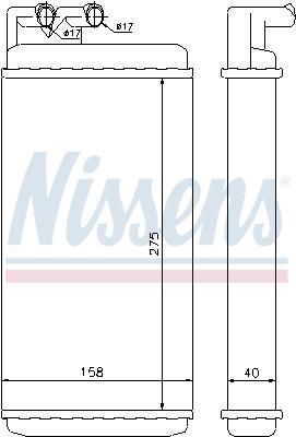 Radiador de aquecimento NISSENS ref. 70220