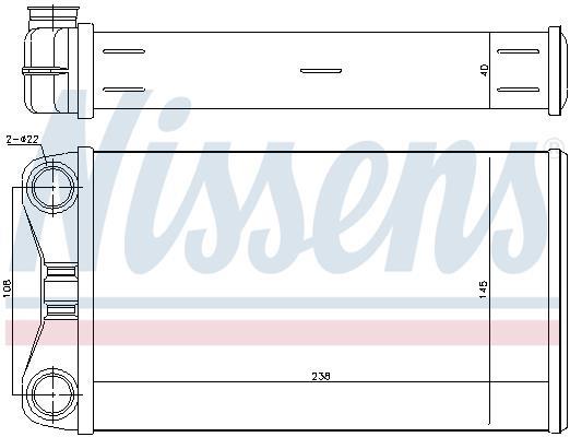 Radiateur de chauffage NISSENS ref. 70226
