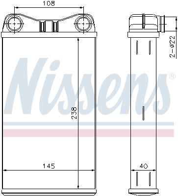 Radiateur de chauffage NISSENS ref. 70227