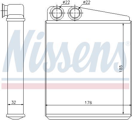 Radiateur de chauffage NISSENS ref. 70228