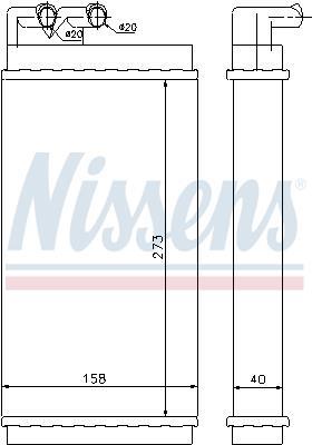 Radiador de aquecimento NISSENS ref. 70230