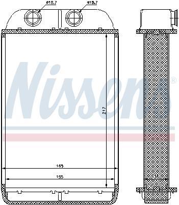 Radiador de aquecimento NISSENS ref. 70232
