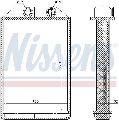 Radiador de aquecimento NISSENS ref. 70234