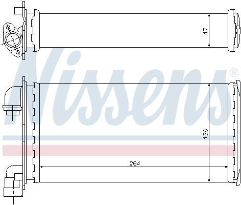 Radiador de aquecimento NISSENS ref. 70501