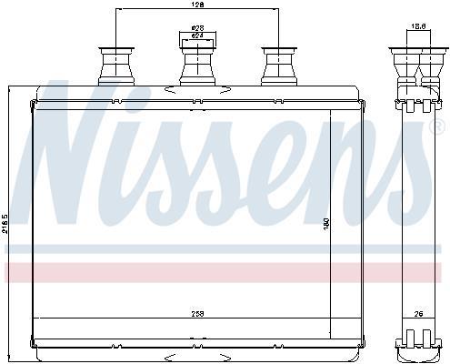 Radiador de aquecimento NISSENS ref. 70517