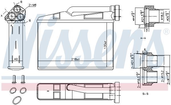 Radiador de aquecimento NISSENS ref. 70530