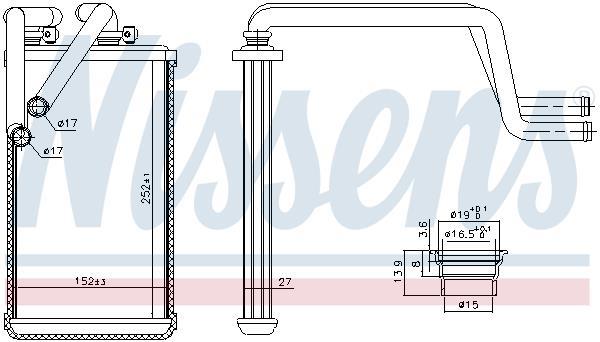 Radiador de aquecimento NISSENS ref. 707074