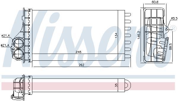 Radiador de aquecimento NISSENS ref. 707091