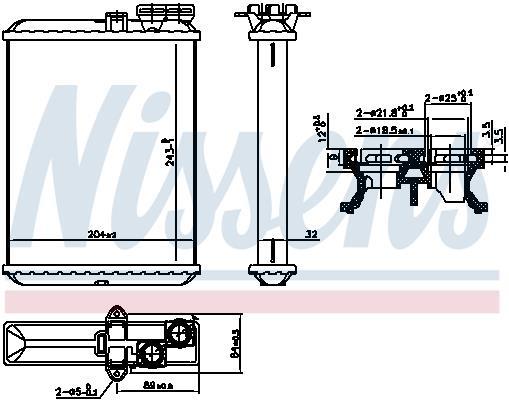Radiador de aquecimento NISSENS ref. 707102