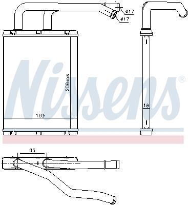 Radiador de aquecimento NISSENS ref. 707176