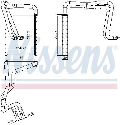 Radiateur de chauffage NISSENS 707179