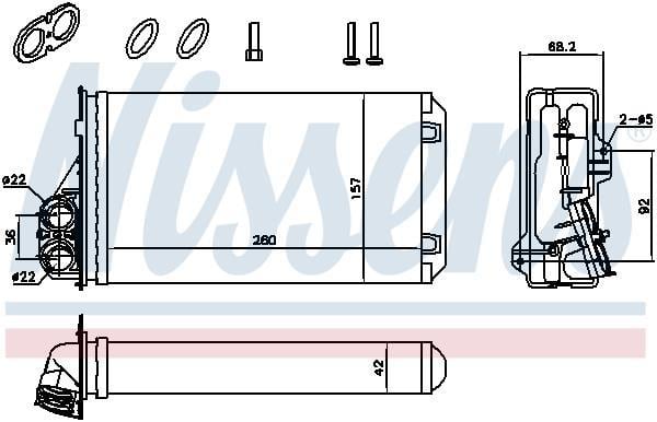 Radiateur de chauffage NISSENS ref. 707184