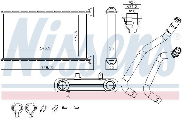 Radiateur de chauffage NISSENS 707190