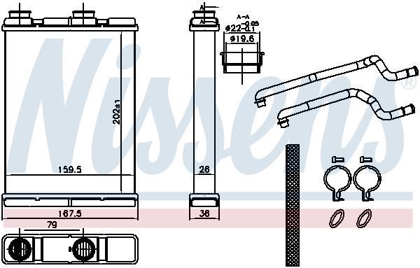 Radiador de aquecimento NISSENS ref. 707202