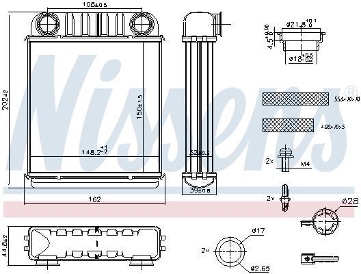Radiador de aquecimento NISSENS 707216