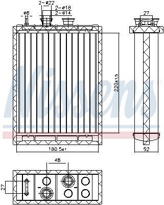 Radiador de aquecimento NISSENS ref. 707220