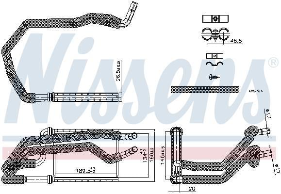 Radiateur de chauffage NISSENS ref. 707222