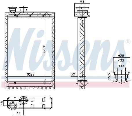 Radiateur de chauffage NISSENS 707224