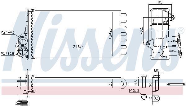 Radiateur de chauffage NISSENS ref. 707268