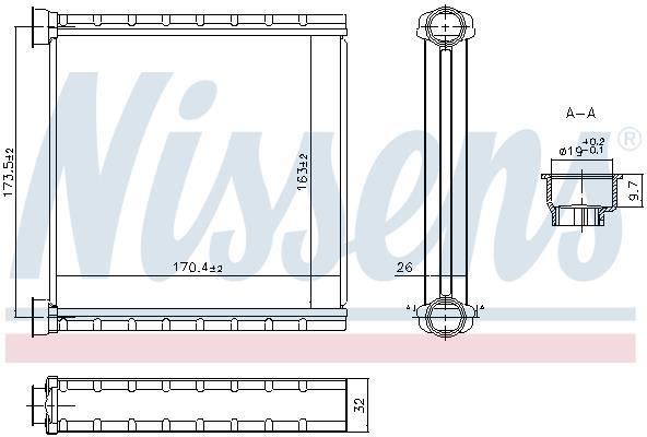 Radiateur de chauffage NISSENS ref. 707278