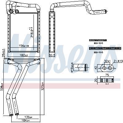 Radiateur de chauffage NISSENS ref. 707297