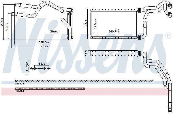 Radiador de aquecimento NISSENS ref. 707300