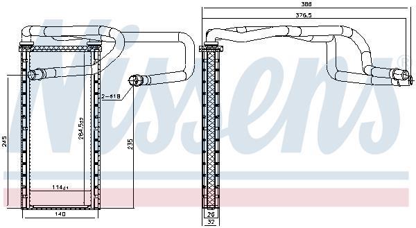 Radiateur de chauffage NISSENS 707310