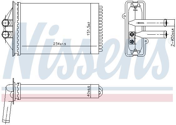Radiador de aquecimento NISSENS ref. 707350