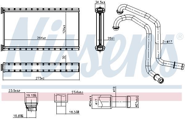 Radiateur de chauffage NISSENS ref. 707367