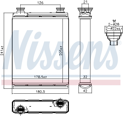Radiateur de chauffage NISSENS ref. 707377
