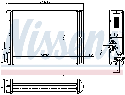 Radiateur de chauffage NISSENS ref. 707379