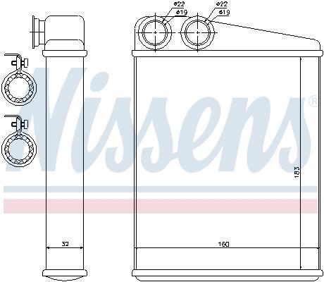 Radiador de aquecimento NISSENS ref. 70807