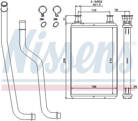 Radiador de aquecimento NISSENS ref. 70978