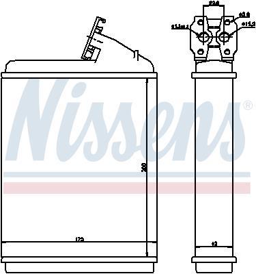 Radiador de aquecimento NISSENS ref. 71130