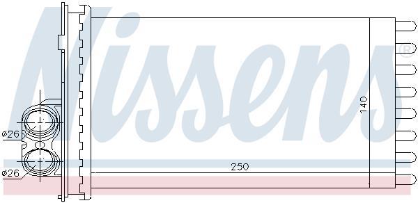 Radiador de aquecimento NISSENS ref. 71154