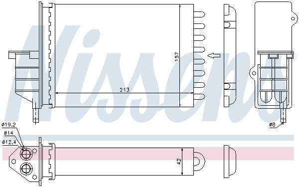 Radiador de aquecimento NISSENS ref. 71450