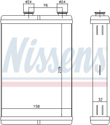 Radiateur de chauffage NISSENS ref. 71451