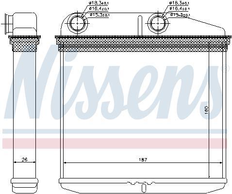 Radiador de aquecimento NISSENS ref. 71456