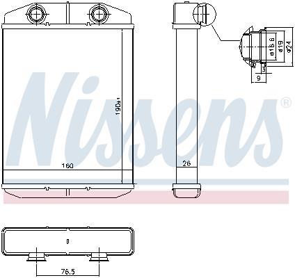 Radiateur de chauffage NISSENS ref. 71458