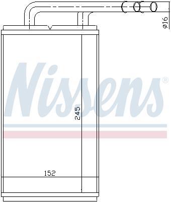 Radiador de aquecimento NISSENS ref. 71740