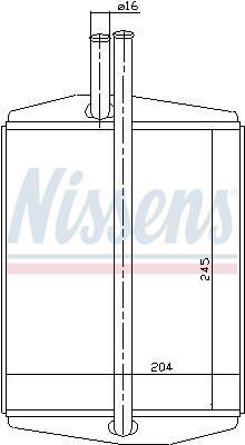 Radiador de aquecimento NISSENS ref. 71748