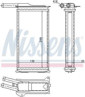 Radiateur de chauffage NISSENS ref. 71751