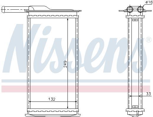 Radiateur de chauffage NISSENS ref. 71761