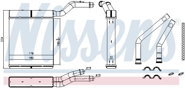 Radiateur de chauffage NISSENS ref. 71770