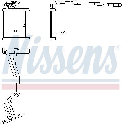 Radiador de aquecimento NISSENS ref. 71771