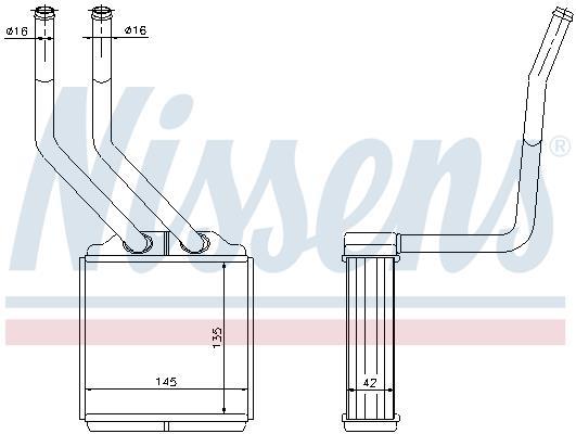 Radiador de aquecimento NISSENS ref. 71776