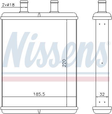 Radiador de aquecimento NISSENS ref. 71817
