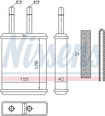 Radiador de aquecimento NISSENS ref. 71957