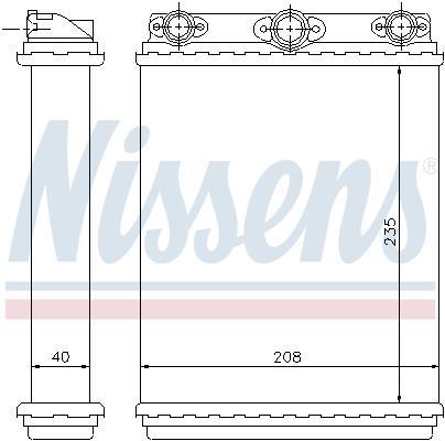 Radiador de calefacción NISSENS ref. 72016