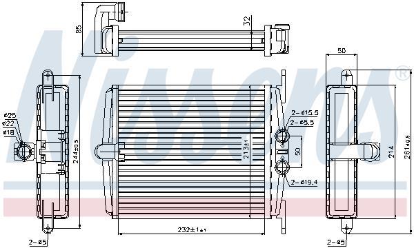 Radiador de calefacción NISSENS ref. 72019
